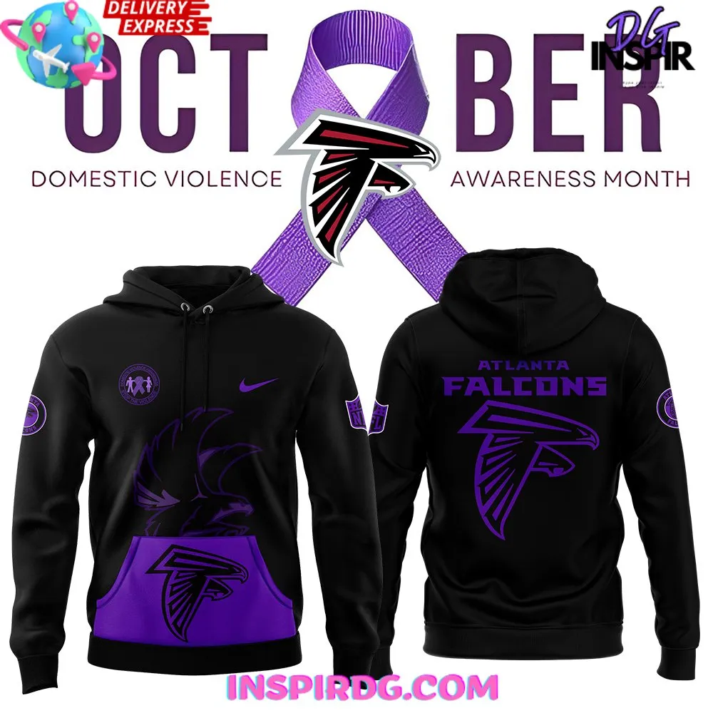 -Atlanta Falcons Domestic Violence Awareness Month 2024 Hoodie