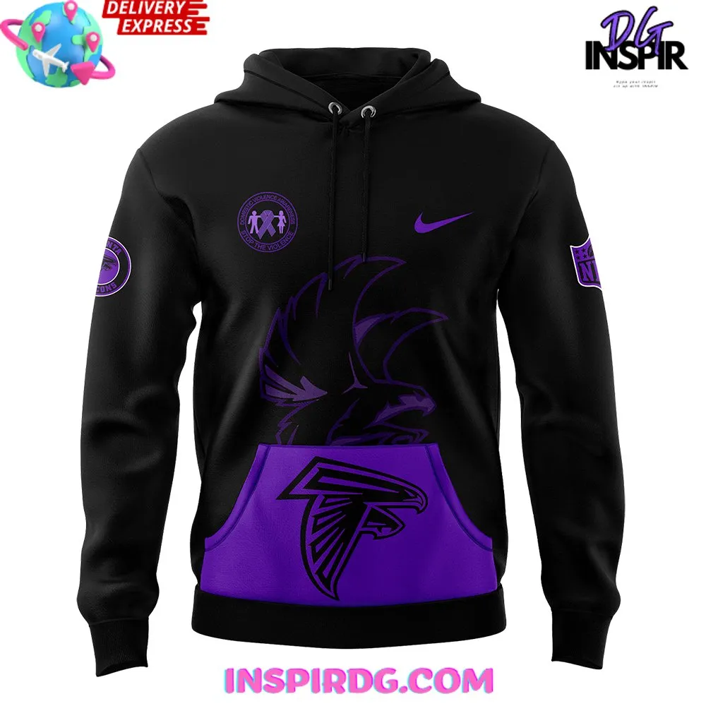 -Atlanta Falcons Domestic Violence Awareness Month 2024 Hoodie