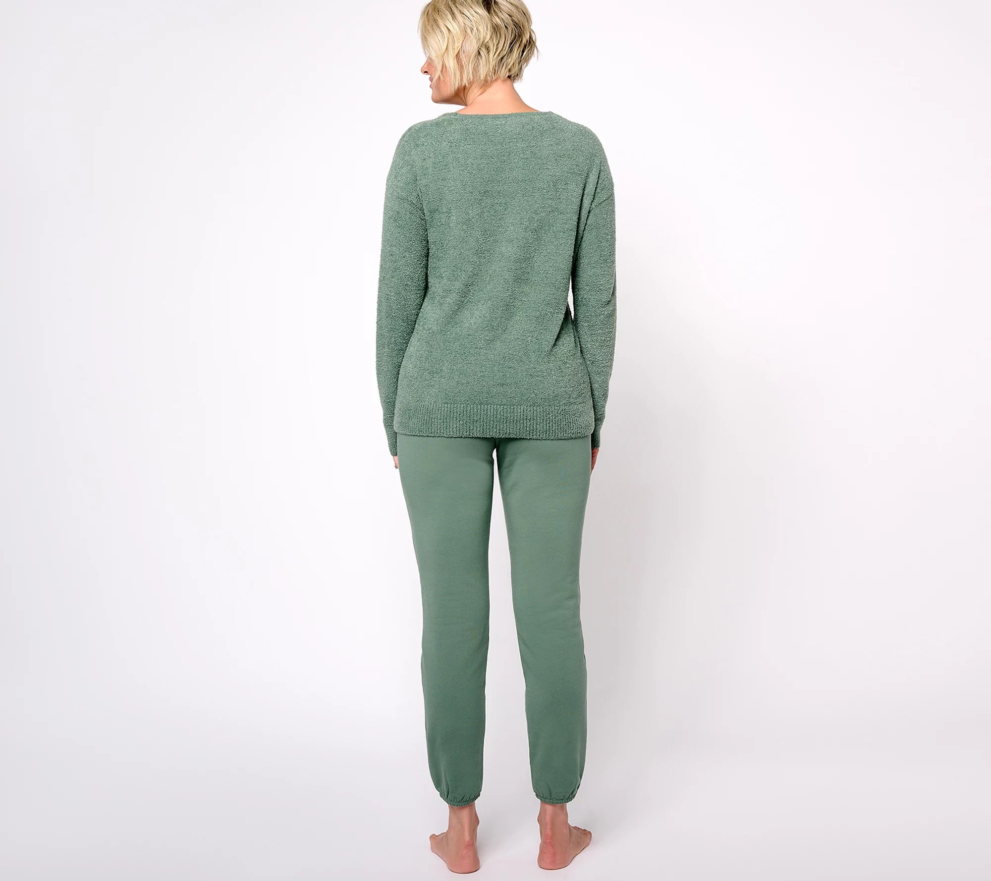 "As Is" Barefoot Dreams Tall CozyChic Lite Pullover & Lounge Pant Set