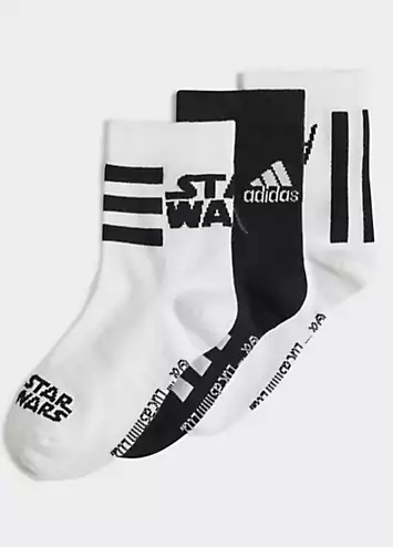 adidas Performance Kids Pack of 3 Star Wars Sports Socks | Grattan