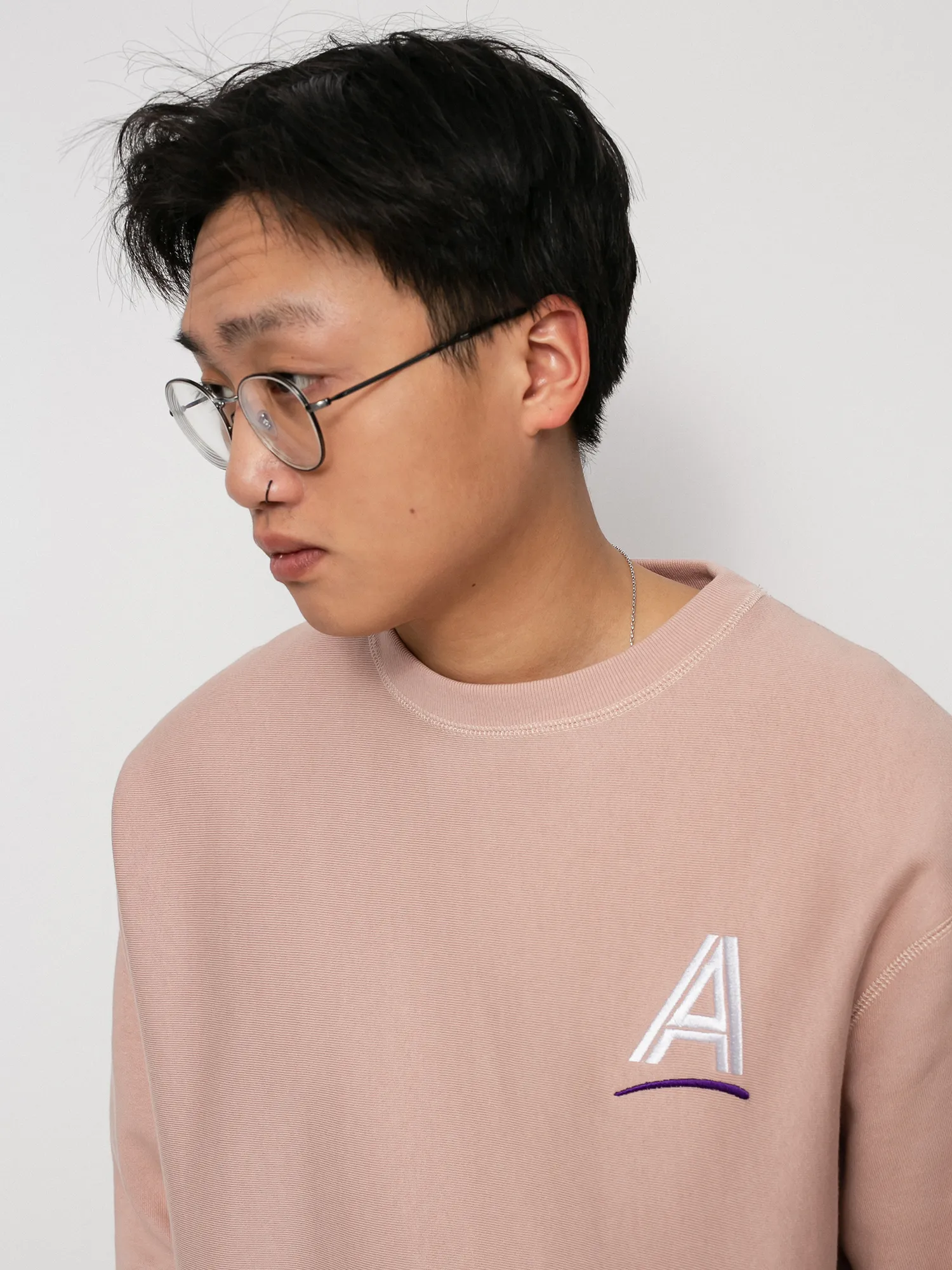 Alltimers Straight As Embroidered HD Hoodie (dusty pink)