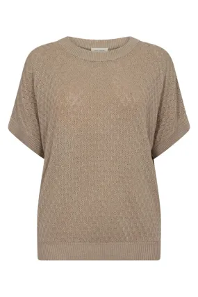 Ani Pullover | Simply Taupe Mel. | Strik fra Freequent