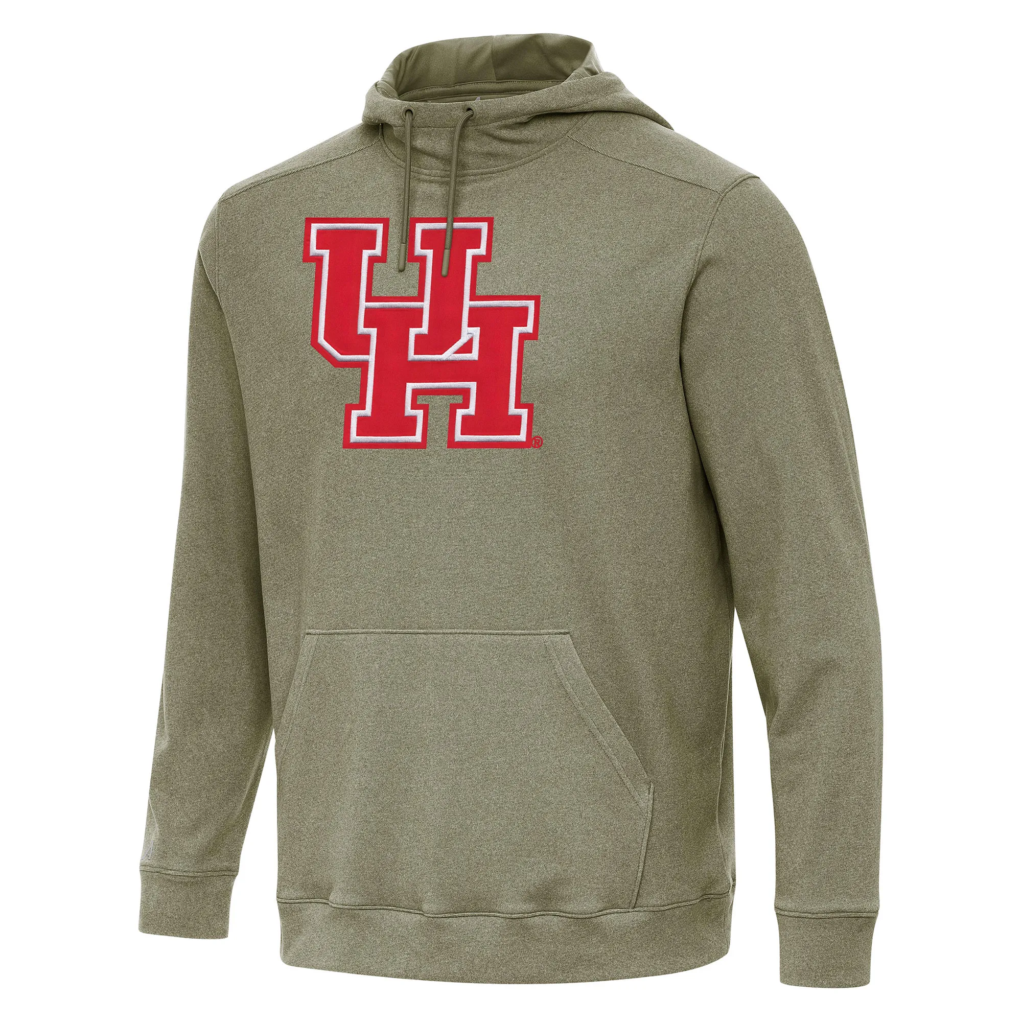 Antigua Houston Cougars Heather Olive Cloud Pullover Hoodie