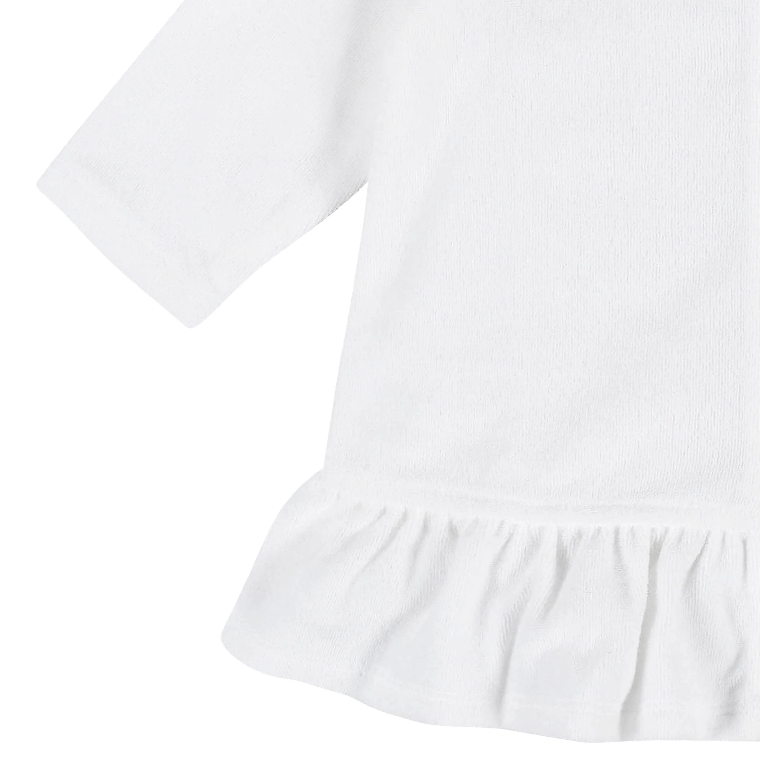 Baby & Toddler Girls White Zipper Hoodie Terry Coverup