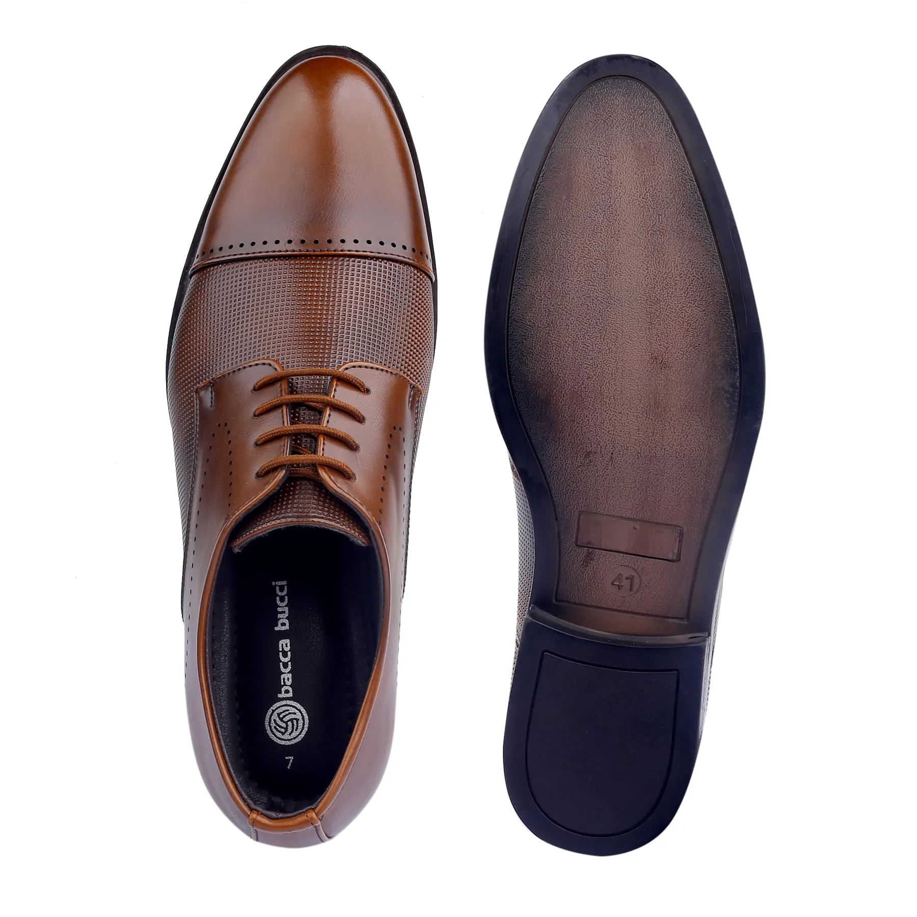 Bacca Bucci WINDSOR Formal Shoes with Superior Comfort | All Day Wear Office Or Party Lace-up Shoes