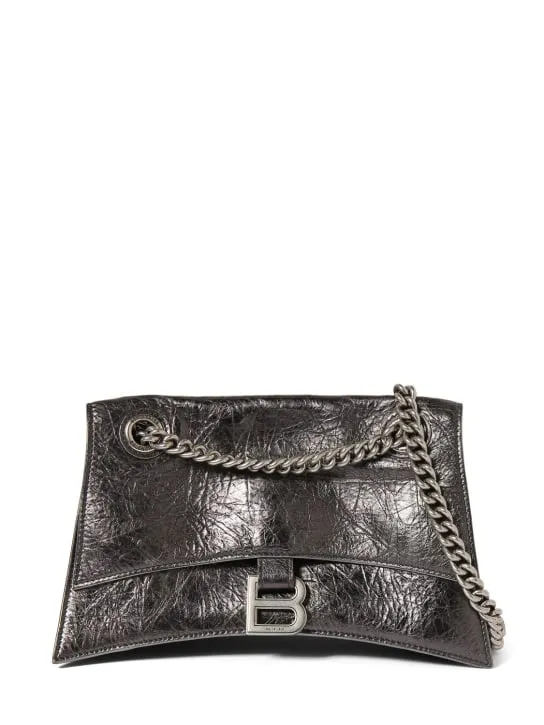 Balenciaga   Small Crush leather shoulder bag 