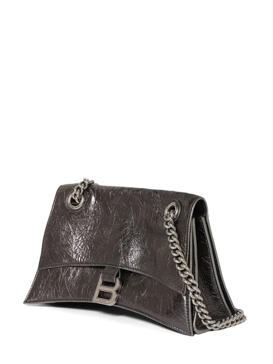 Balenciaga   Small Crush leather shoulder bag 