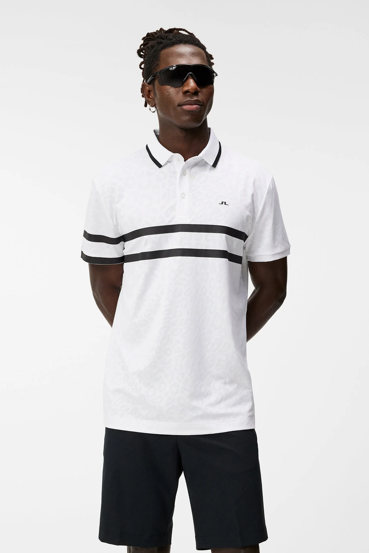 Boswell Regular Jacquard Polo / White