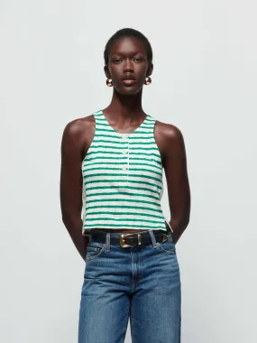 Bree Tank - Verdant Green Stripe