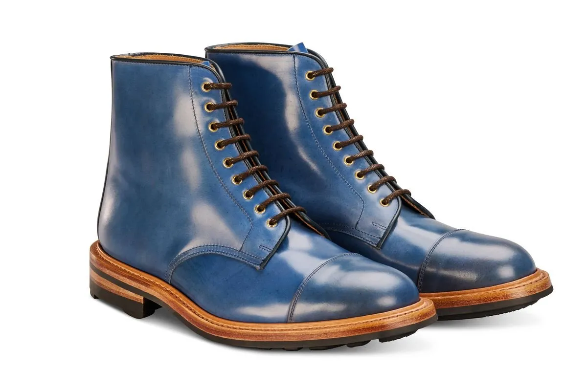 Brett ToeCap Boot - Blue Cordovan