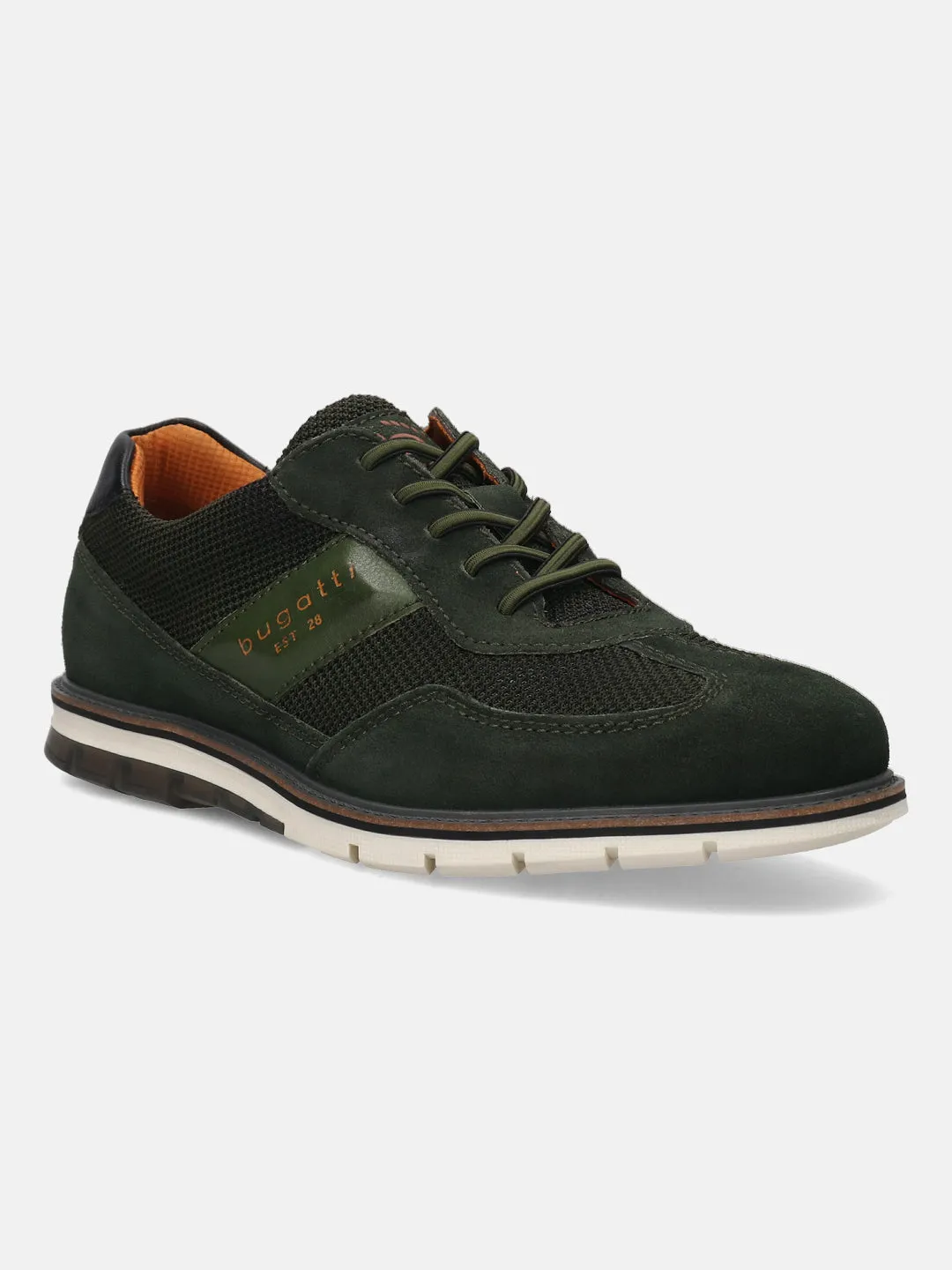 bugatti Dark Green Premium Leather Casuals shoes