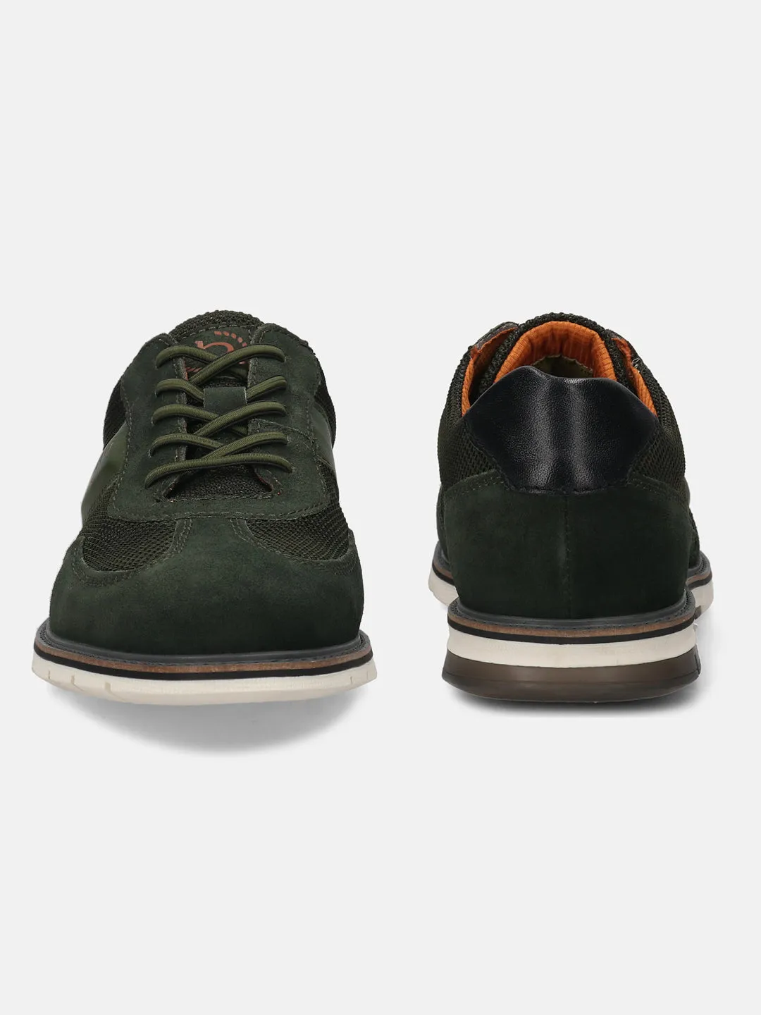 bugatti Dark Green Premium Leather Casuals shoes