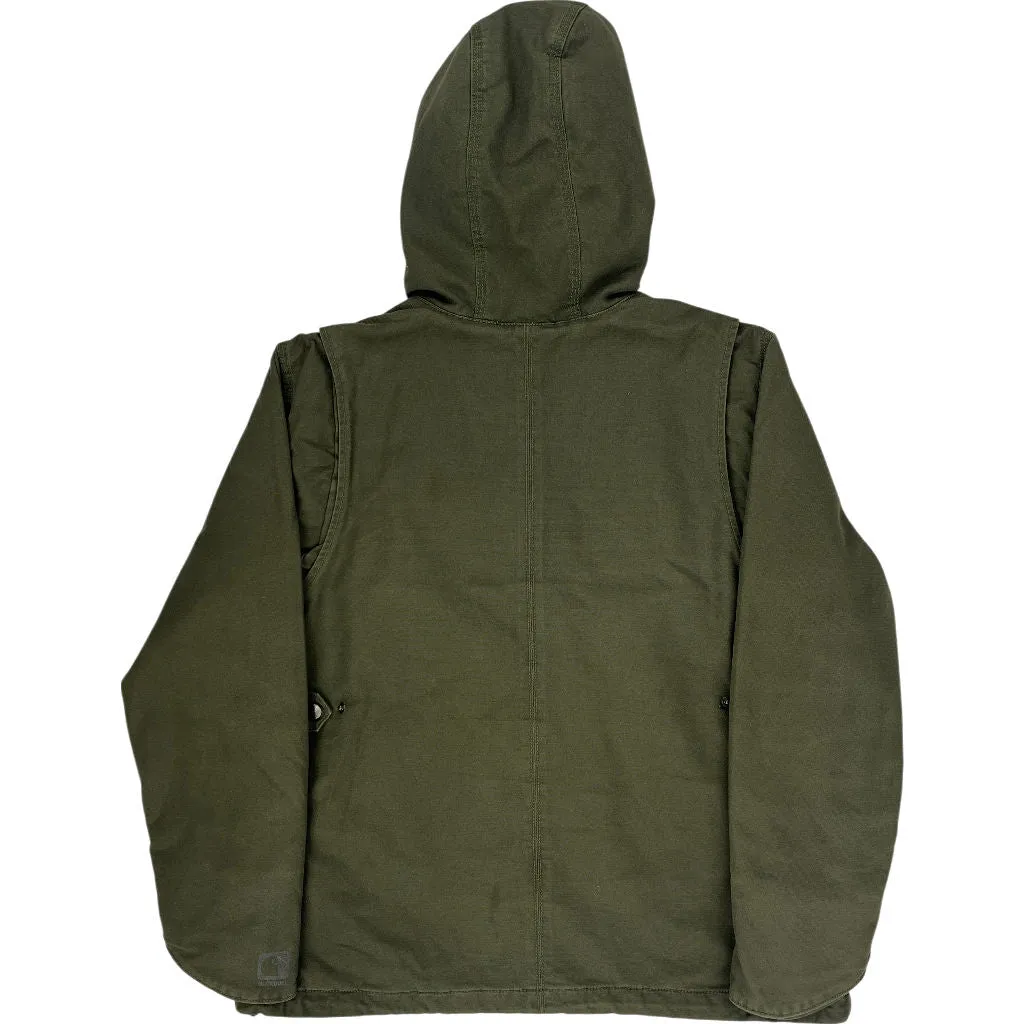 Carhartt Hooded Jacket - Large - Green Cotton