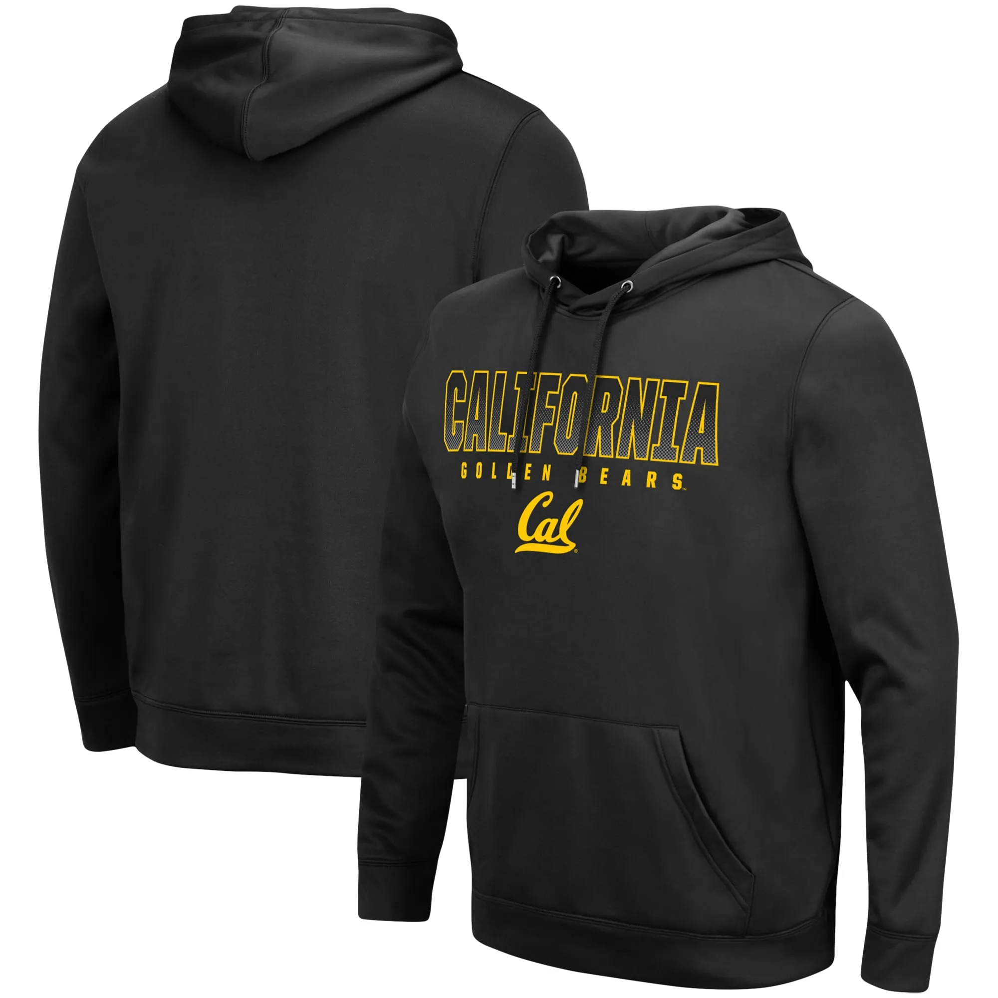 Colosseum Cal Bears Black Blackout 3.0 Pullover Hoodie