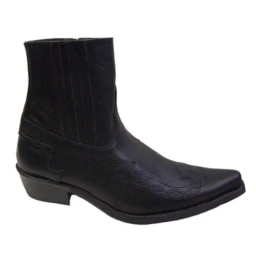 COMMANCHERO 677 BLACK LEATHER BOOT