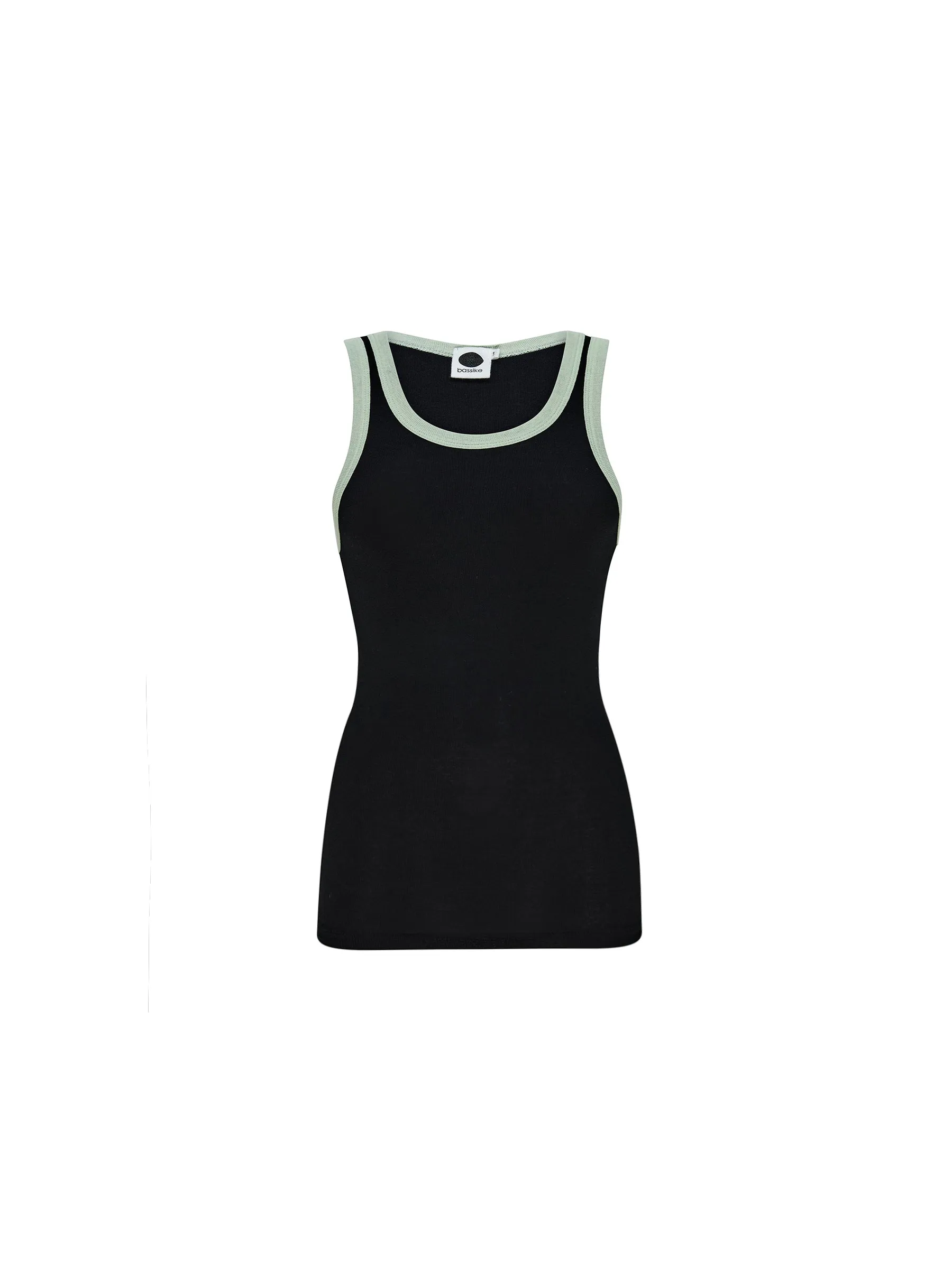 contrast slim rib tank