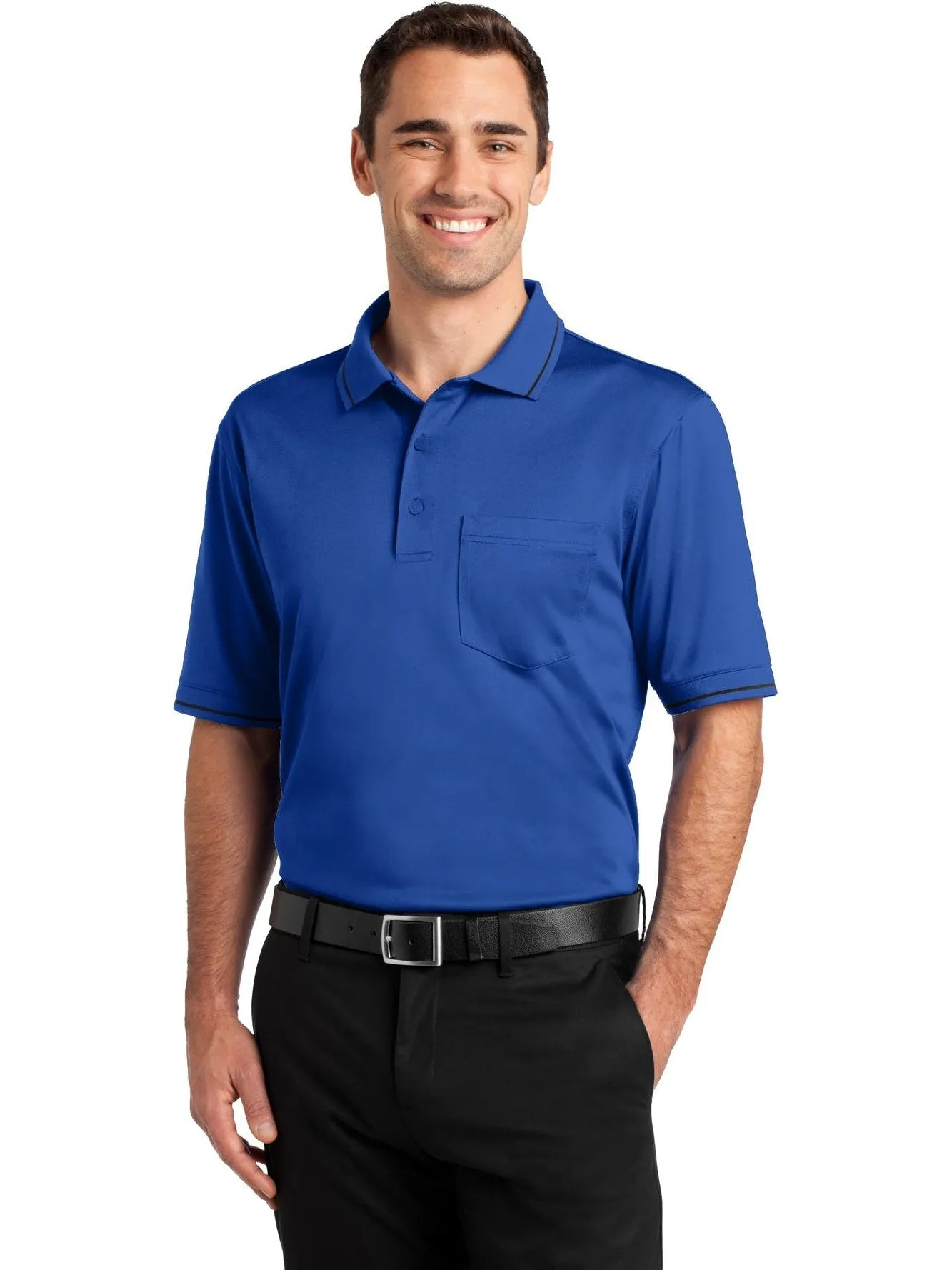 CornerStone Snag-Proof Tipped Pocket Polo