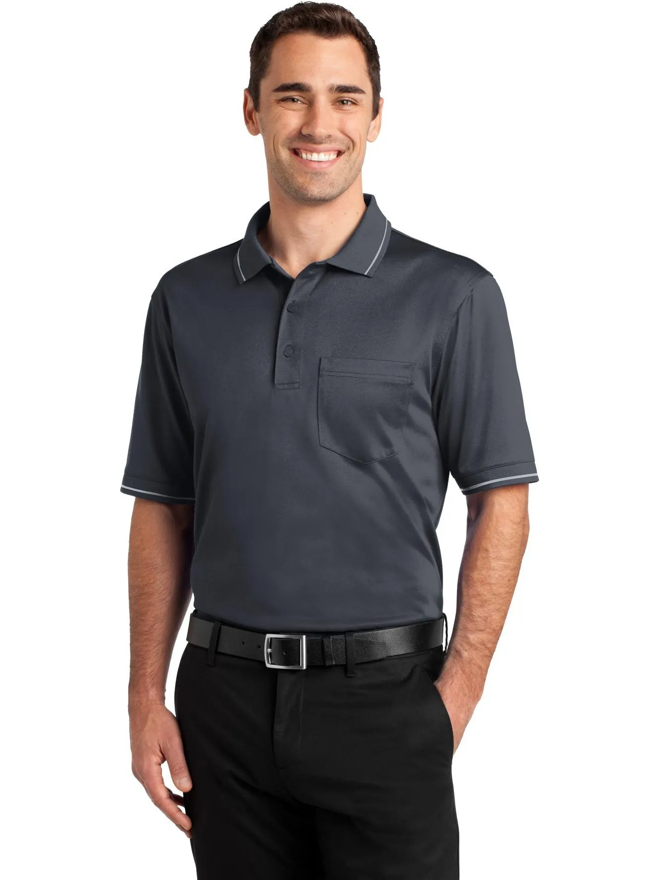 CornerStone Snag-Proof Tipped Pocket Polo