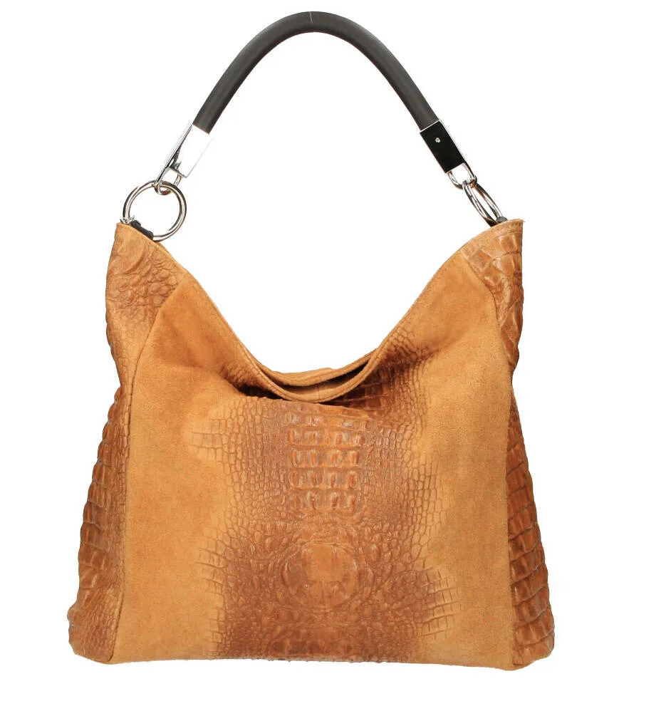 Cow leather bag cognac mila