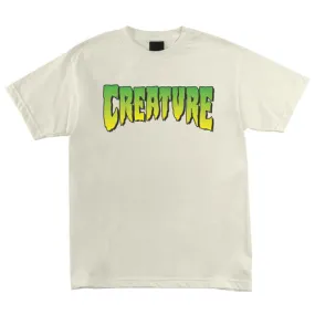 Creature Skateboards Shirt Logo Cream