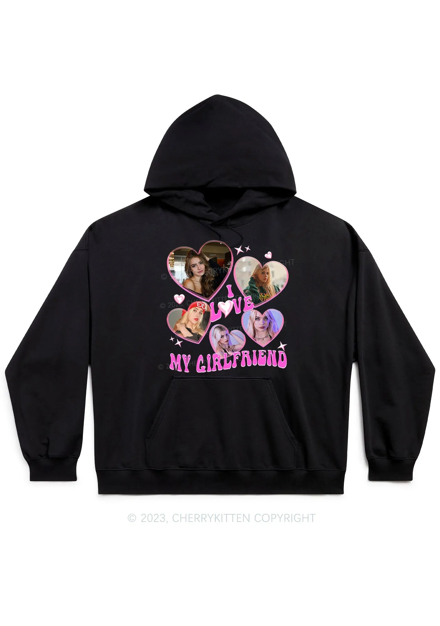 Custom BF&GF Photos Y2K Hoodie Cherrykitten