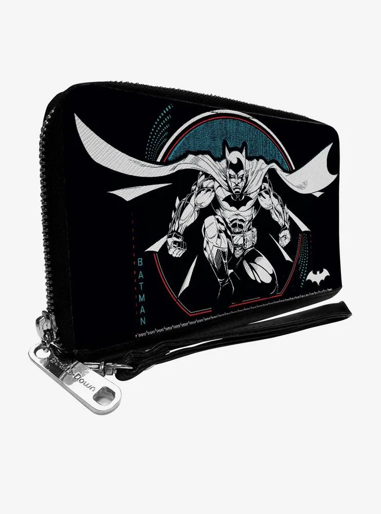 DC Comics Batman Crouching Tech Action Pose Womens Zip Around Wallet