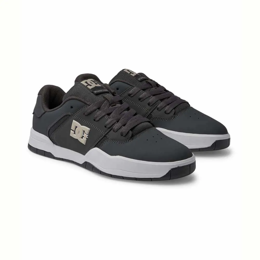 DC Shoes Central Grey White Grey Skate Shoes