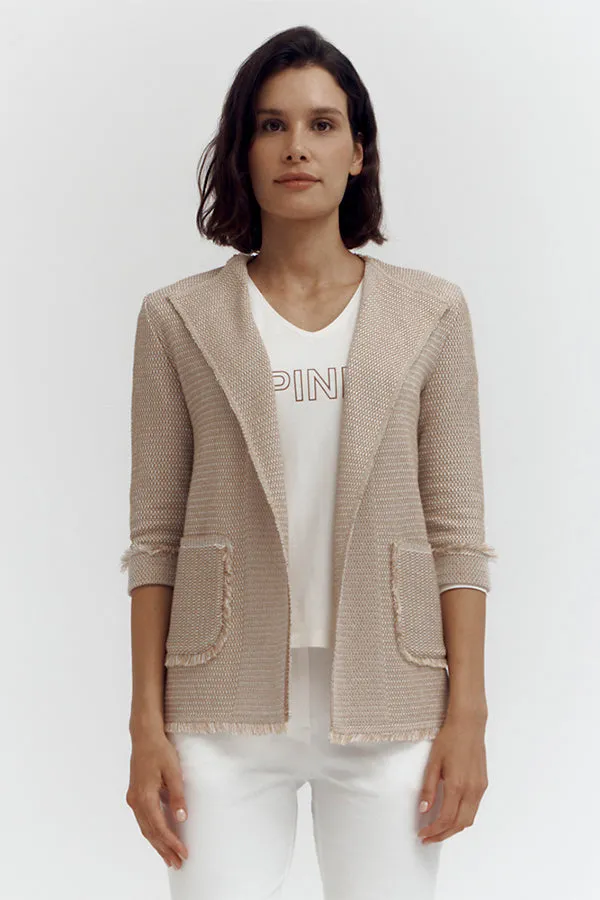 Devernois VERLAINE TWO-TONE KNIT JACKET