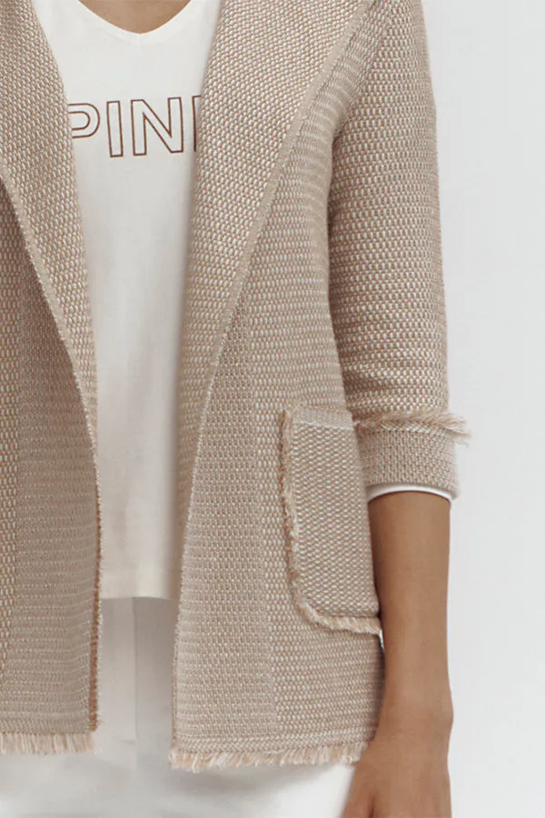 Devernois VERLAINE TWO-TONE KNIT JACKET