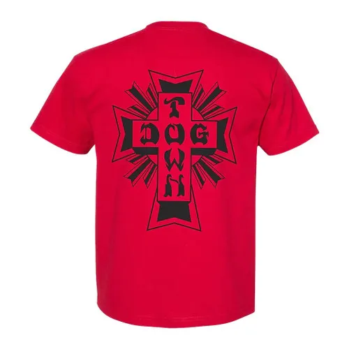 Dogtown Skateboards Shirt Cross Logo Red/Black