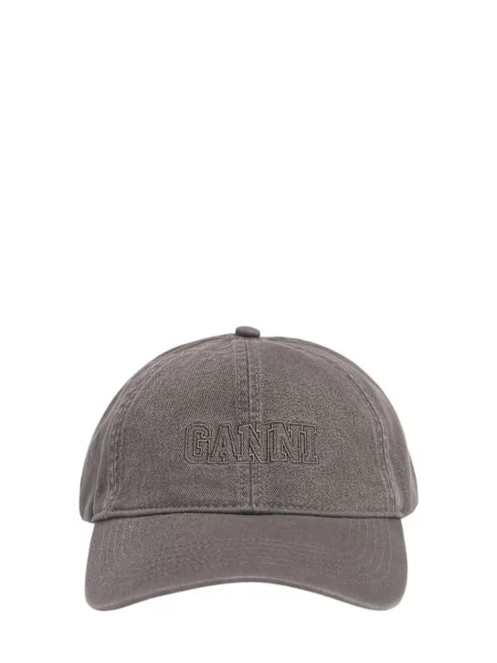 GANNI   Cotton baseball cap 