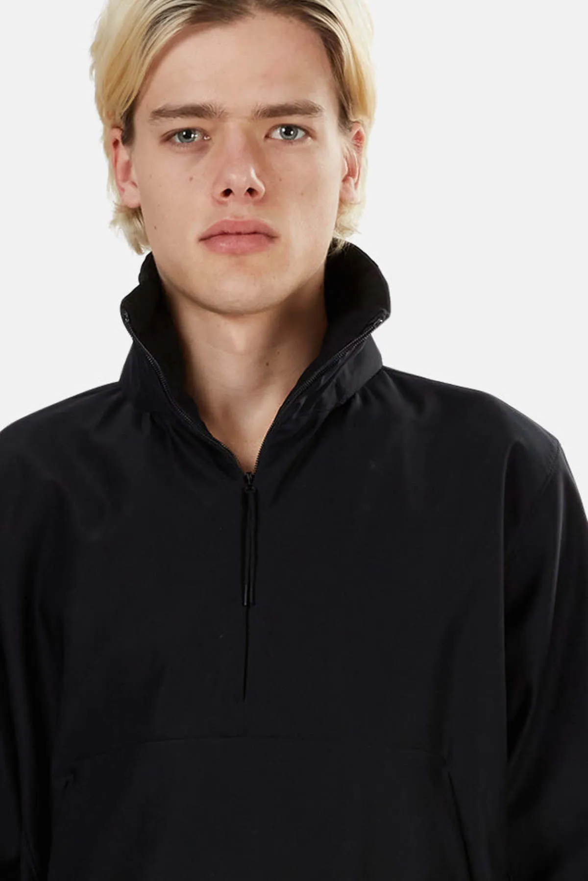 Ghost Piece Nylon 3/4 Zip Pullover - Black