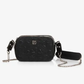 Girls Black Faux Leather Bag (17cm)