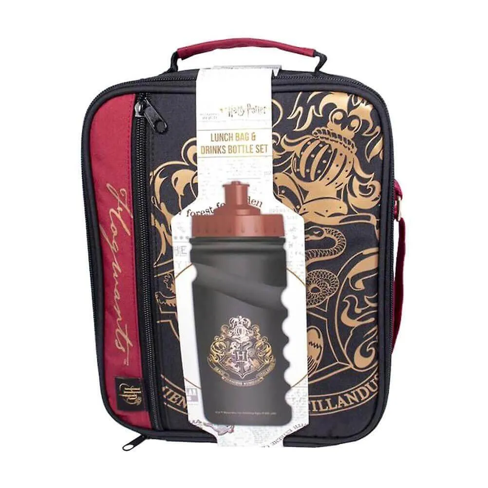 Harry Potter Hogwarts Lunch Bag & Drinks Bottle Set Black