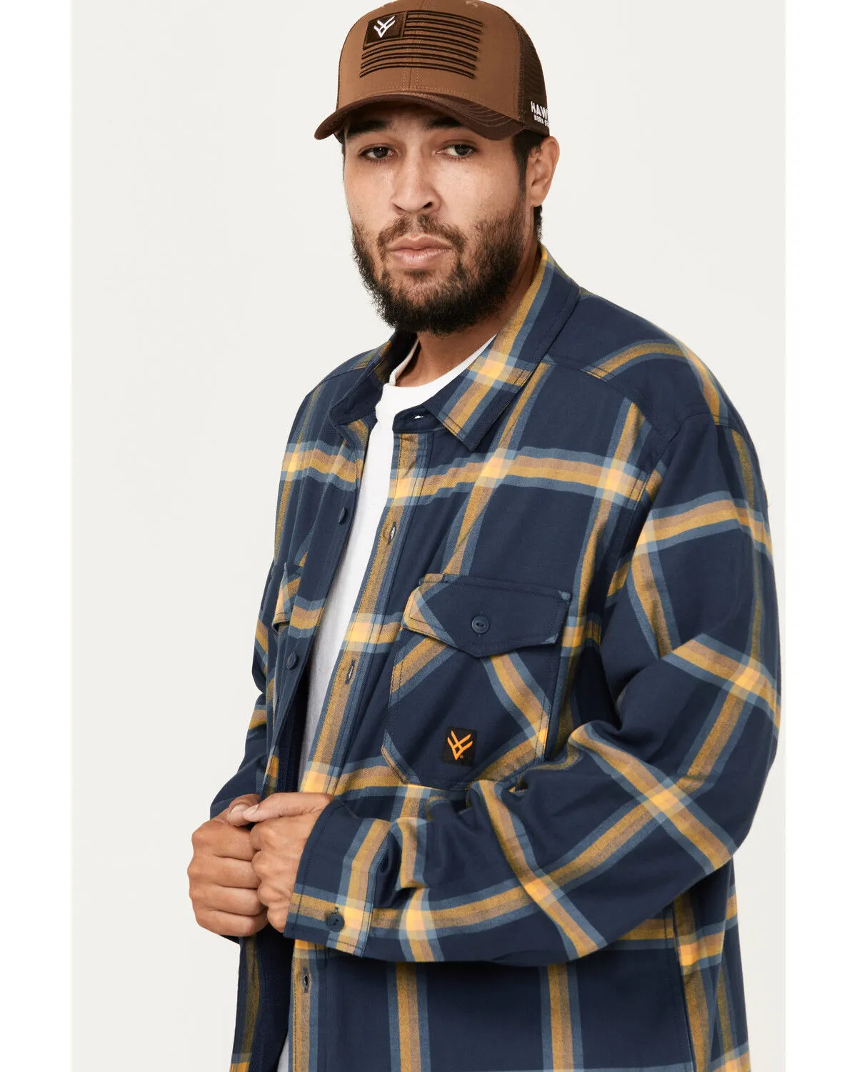 Hawx Men's Thermal Lined Flannel Work Shirt Jacket