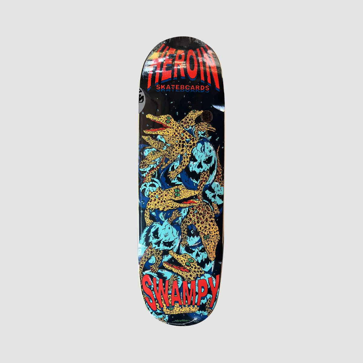 Heroin Swampy Gators DD Razor Edge Skateboard Deck - 9.125 Inches