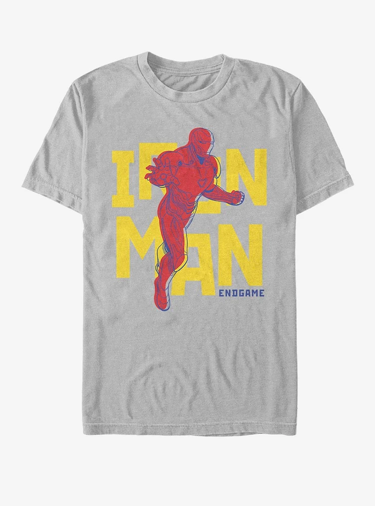 Hot Topic Marvel Avengers: Endgame Text Pop Iron Man T-Shirt