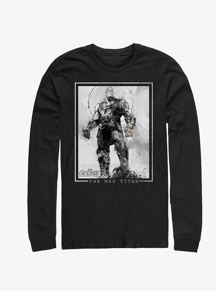 Hot Topic Marvel Mad Titan Thanos Long-Sleeve T-Shirt