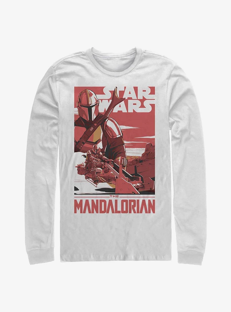 Hot Topic Star Wars The Mandalorian Mad Mando Poster Long-Sleeve T-Shirt