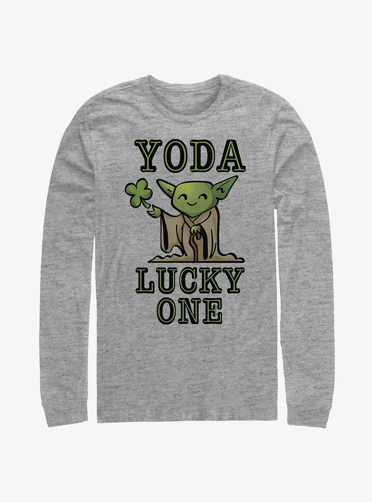 Hot Topic Star Wars Yoda So Lucky Long-Sleeve T-Shirt