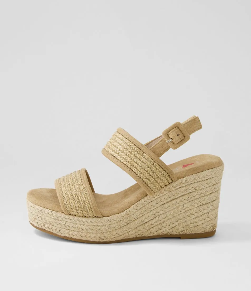 I LOVE BILLY Kasheni Natural Synthetic Raffia Sandals