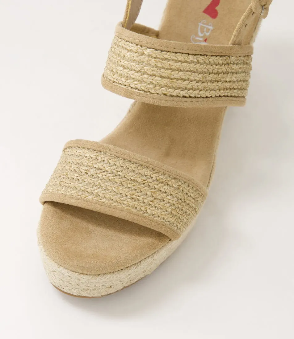 I LOVE BILLY Kasheni Natural Synthetic Raffia Sandals