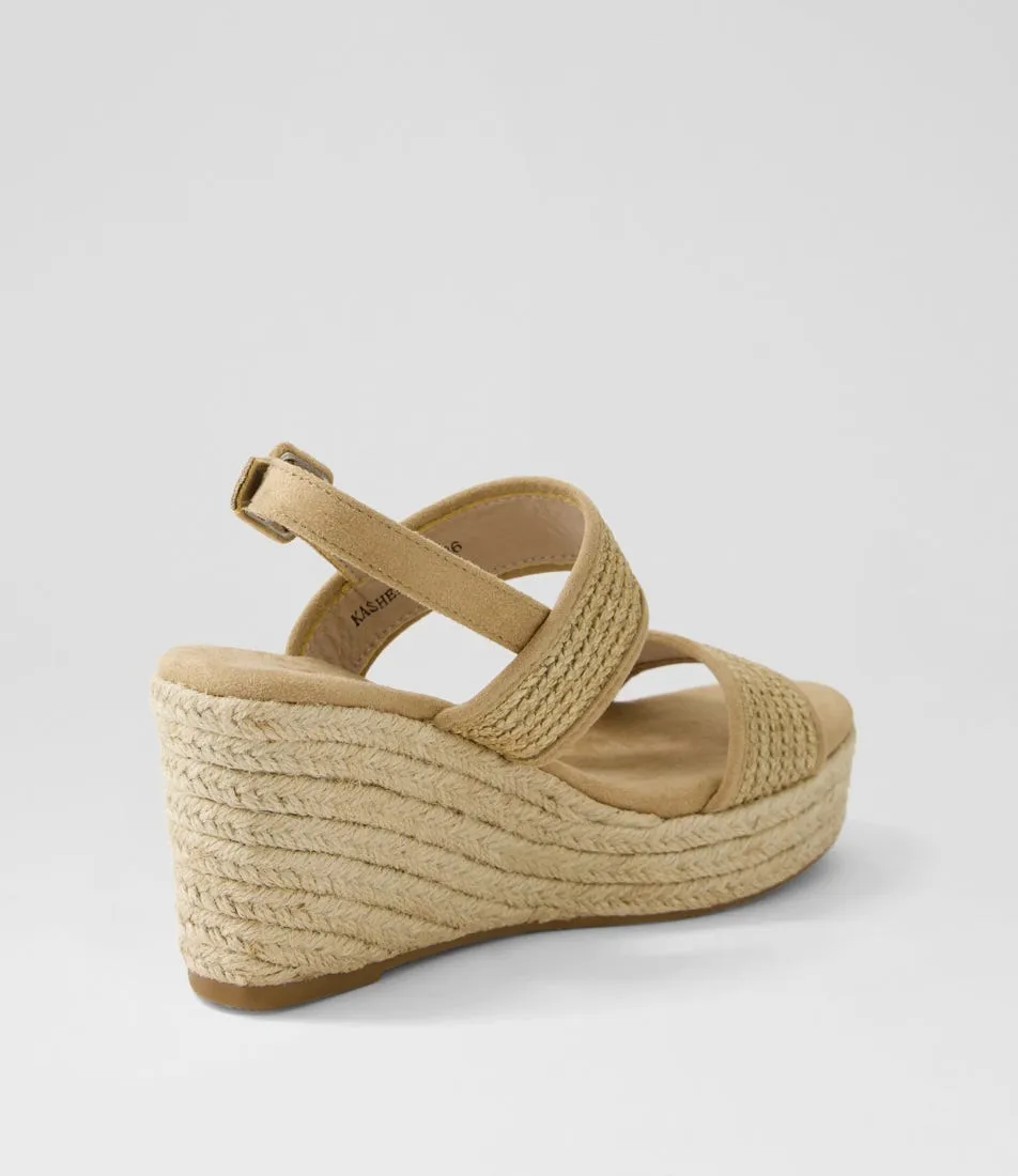 I LOVE BILLY Kasheni Natural Synthetic Raffia Sandals