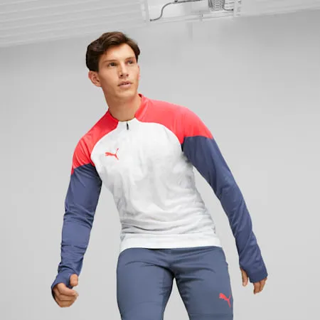 individualCUP Men's Football Quarter-zip Top | PUMA White-Fire Orchid | PUMA SHOP ALL PUMA | PUMA 