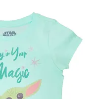 JCPenney Disney Collection Little & Big Girls Crew Neck Short Sleeve Star Wars Graphic T-Shirt