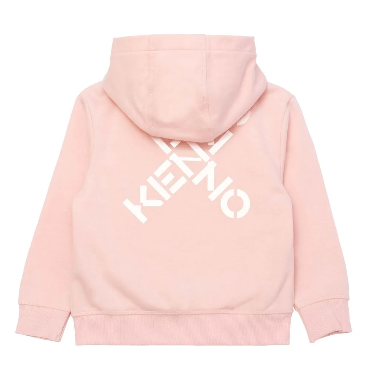 Kenzo Kids Pink Criss Cross Print Logo Hoodie