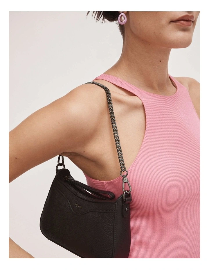 Link Chain Shoulder Bag Strap in Gunmetal