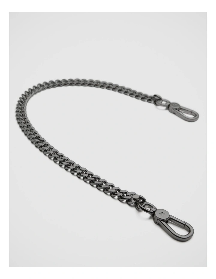 Link Chain Shoulder Bag Strap in Gunmetal