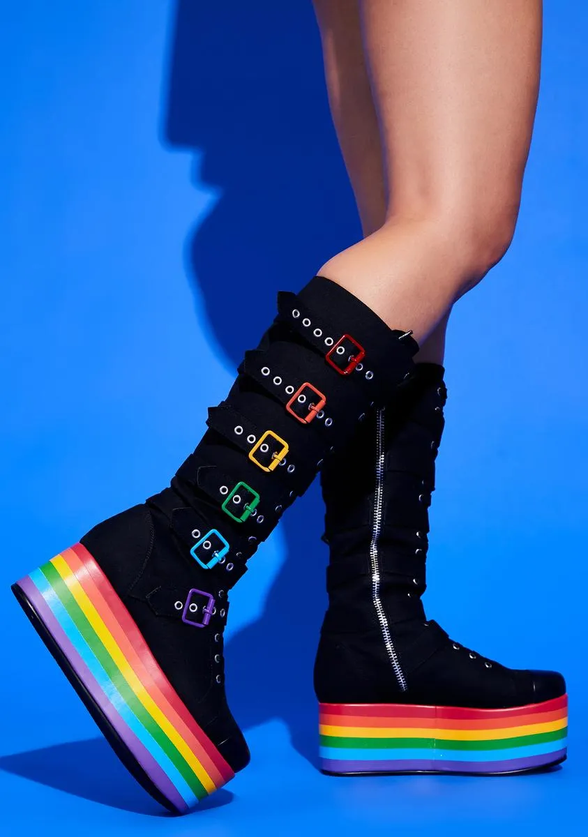 Love Has Won Rainbow Stacked Sneakers-