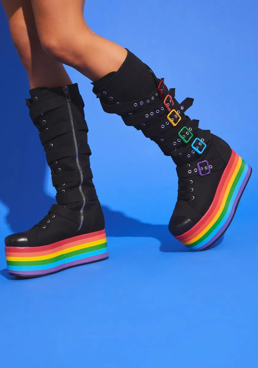 Love Has Won Rainbow Stacked Sneakers-